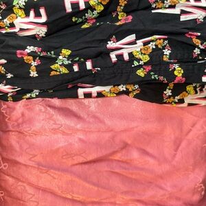 Victoria's Secret Black with Pink, Yellow & White Floral Print PJ Pants